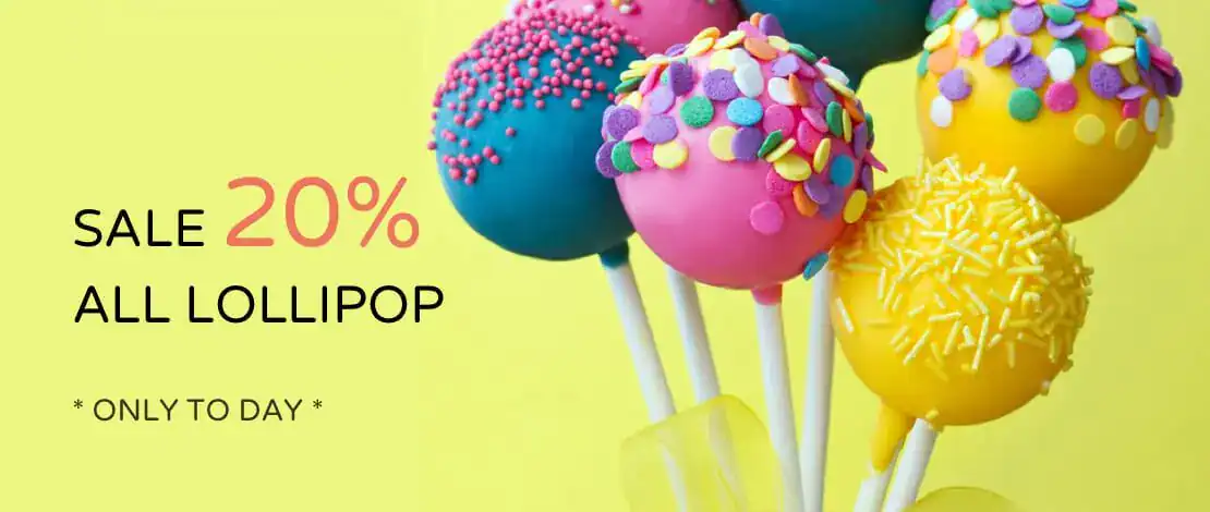 Colorful lollipops with sprinkles for sale.